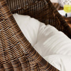 EEI-2277-YLW-WHI-SET Bean Outdoor Patio Wood Swing Chair With Stand by Modway