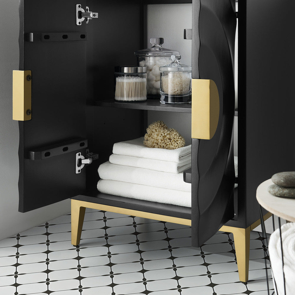 Modway Beau 24" Wood Bathroom Vanity with Basin by Modway-EEI-7159-WHI-BLK