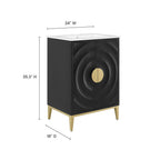 Modway Beau 24" Wood Bathroom Vanity with Basin by Modway-EEI-7159-WHI-BLK