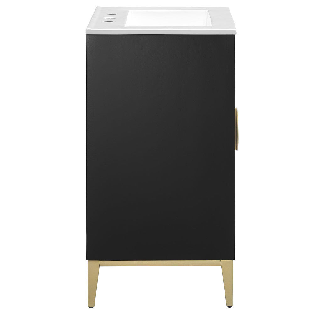 Modway Beau 24" Wood Bathroom Vanity with Basin by Modway-EEI-7159-WHI-BLK