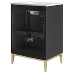 Modway Beau 24" Wood Bathroom Vanity with Basin by Modway-EEI-7159-WHI-BLK