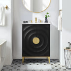 Modway Beau 24" Wood Bathroom Vanity with Basin by Modway-EEI-7159-WHI-BLK
