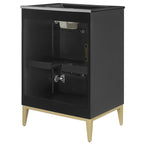 Modway Beau 24" Wood Bathroom Vanity with Basin by Modway-EEI-7160-BLK-BLK