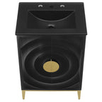 Modway Beau 24" Wood Bathroom Vanity with Basin by Modway-EEI-7160-BLK-BLK