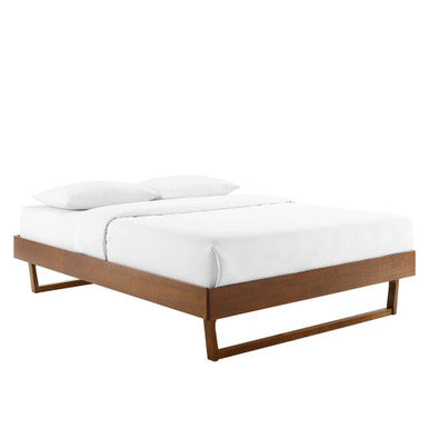 Modway MOD-6212-WAL Billie Wood Twin Platform Bed Frame Walnut