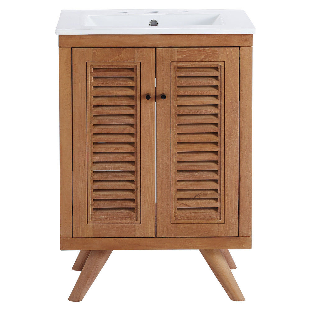 EEI-5112-NAT-WHI Birdie 24" Bathroom Vanity by Modway