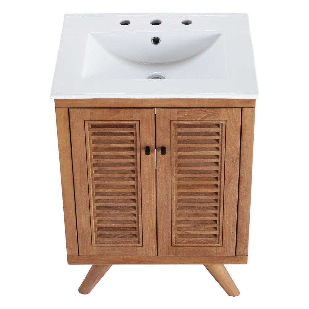 EEI-5112-NAT-WHI Birdie 24" Bathroom Vanity by Modway