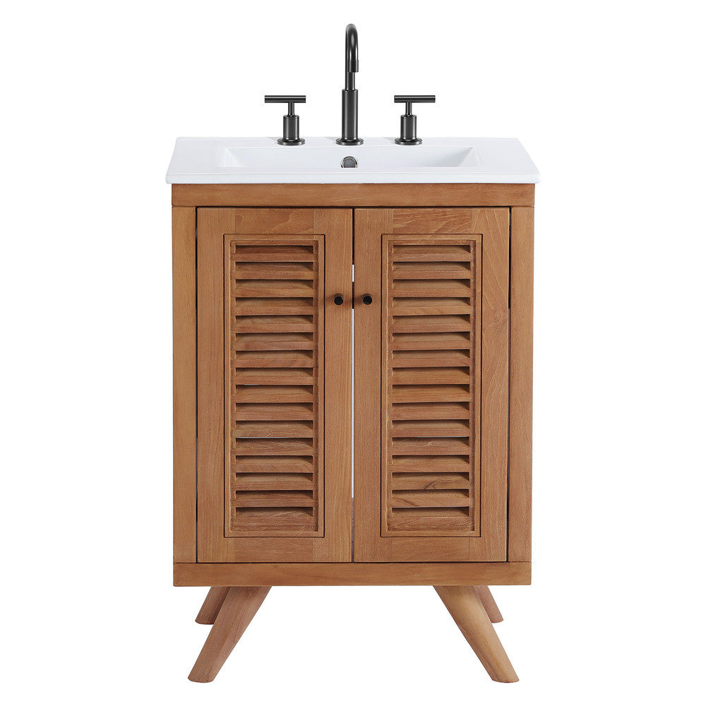 EEI-5112-NAT-WHI Birdie 24" Bathroom Vanity by Modway