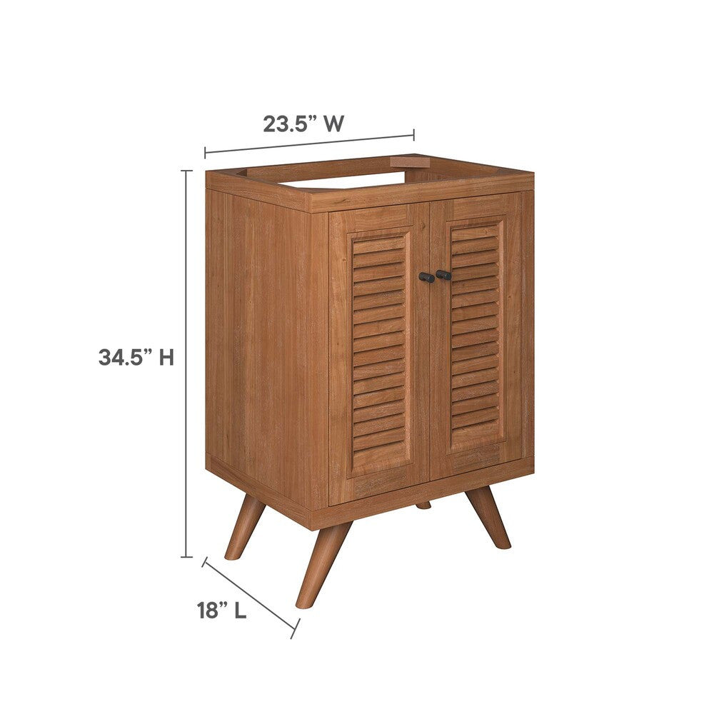 EEI-5086-NAT Birdie 24" Teak Wood Bathroom Vanity Cabinet (Sink Basin Not Included) by Modway