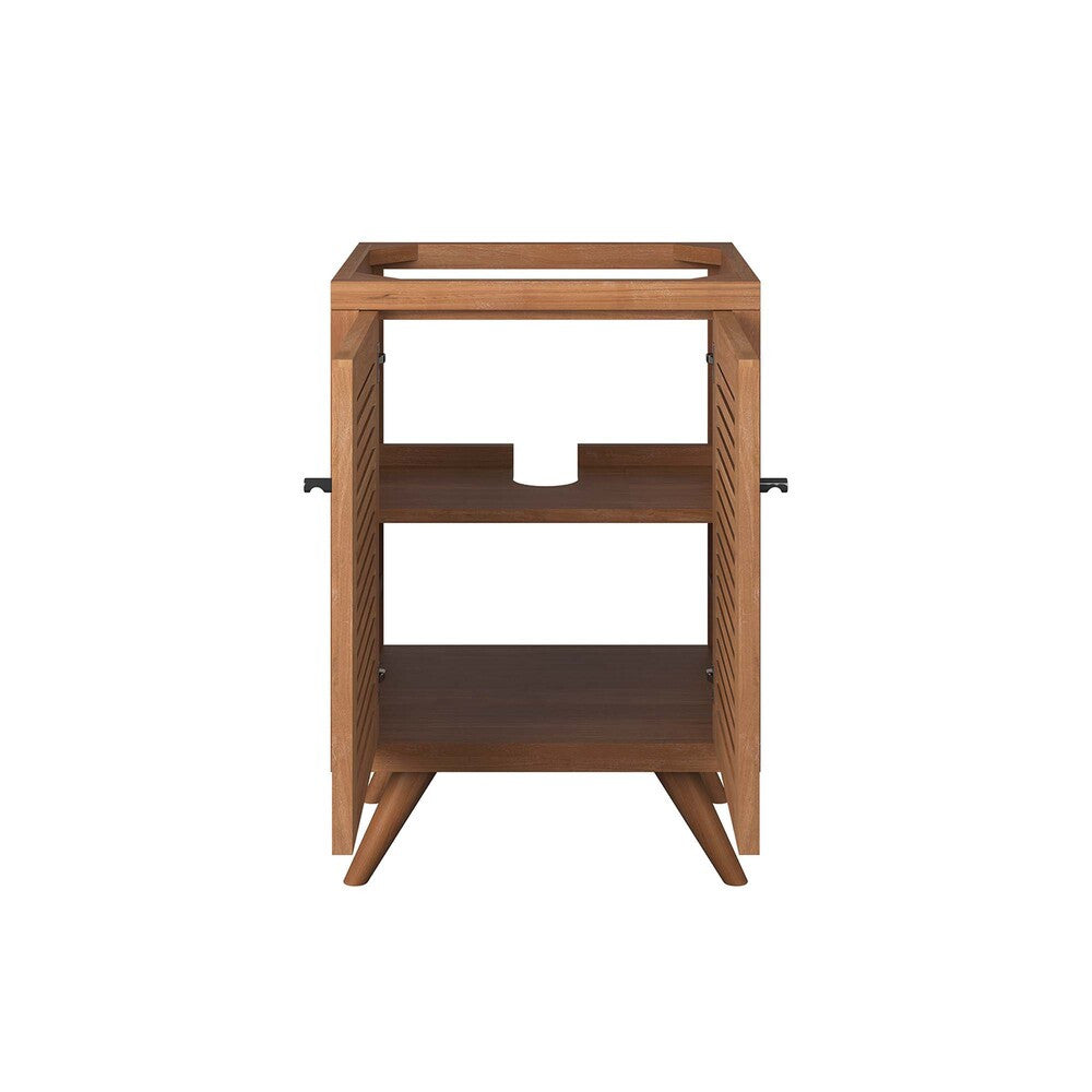 EEI-5086-NAT Birdie 24" Teak Wood Bathroom Vanity Cabinet (Sink Basin Not Included) by Modway