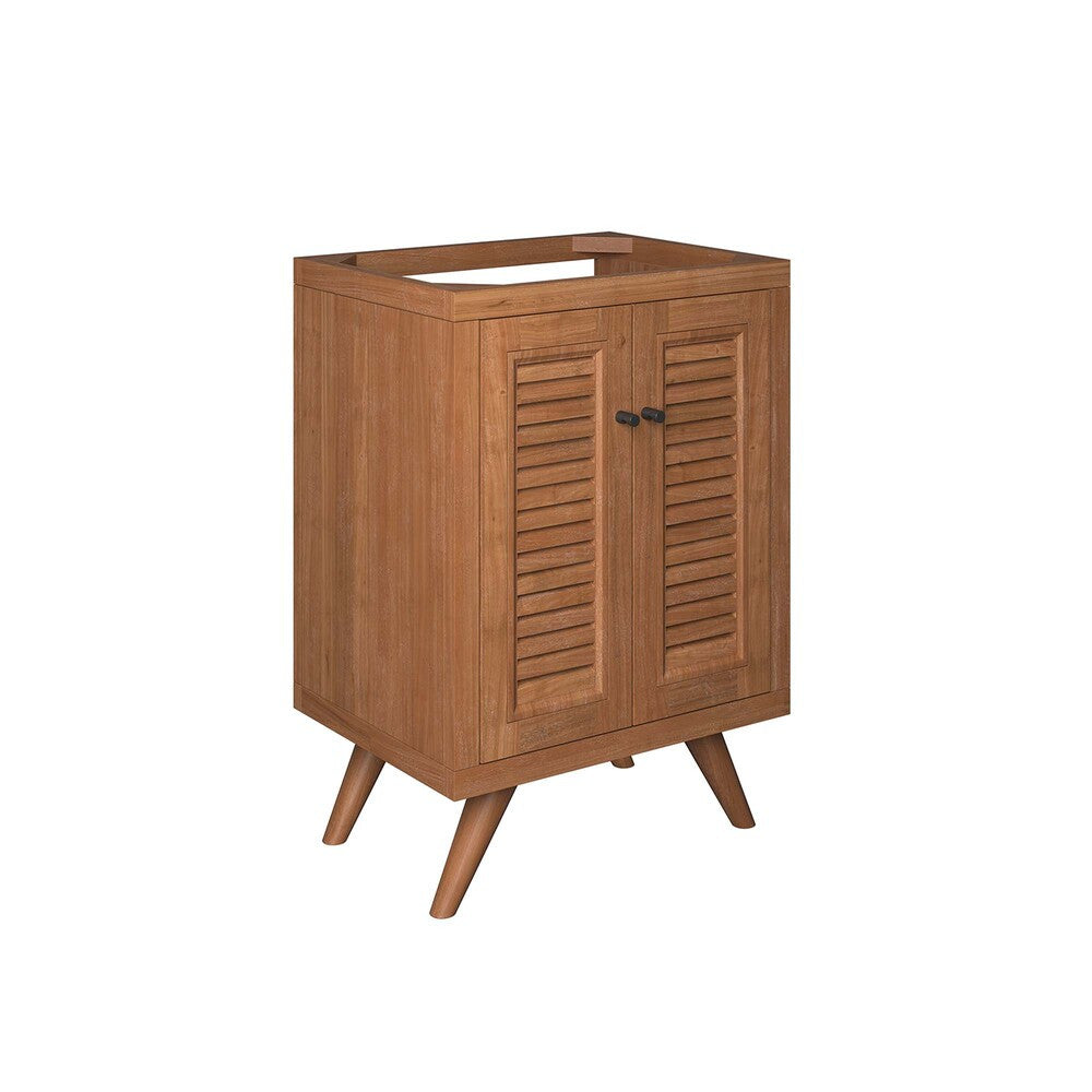 EEI-5086-NAT Birdie 24" Teak Wood Bathroom Vanity Cabinet (Sink Basin Not Included) by Modway