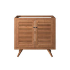 EEI-5087-NAT Birdie 36" Teak Wood Bathroom Vanity Cabinet (Sink Basin Not Included) by Modway