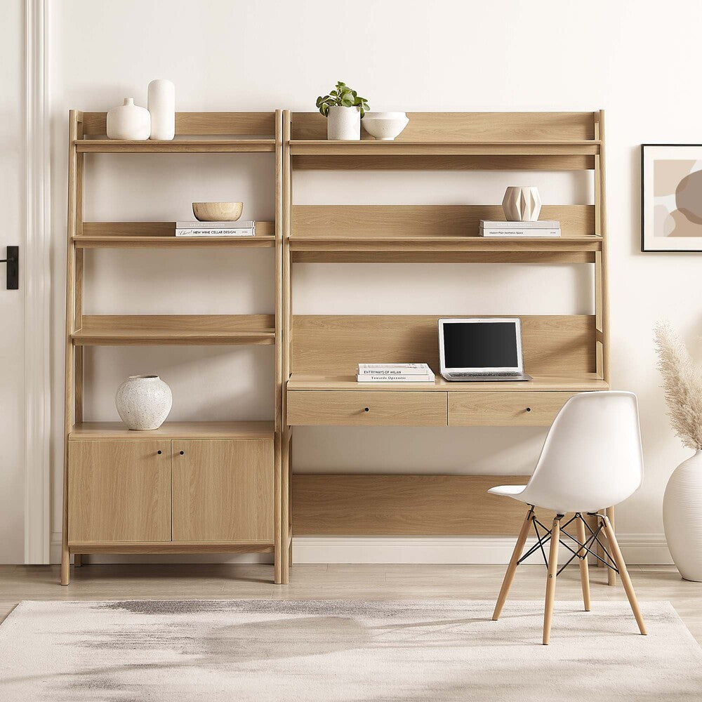 EEI-6112 Bixby 2-Piece Wood Office Desk and Bookshelf by Modway