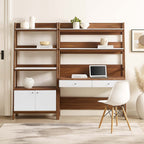 EEI-6112 Bixby 2-Piece Wood Office Desk and Bookshelf by Modway