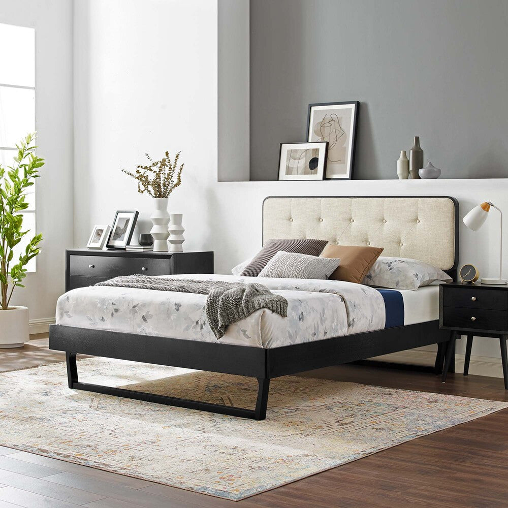 Modway Bridgette Wood Full Platform Bed With Angular Frame by Modway-MOD-6643