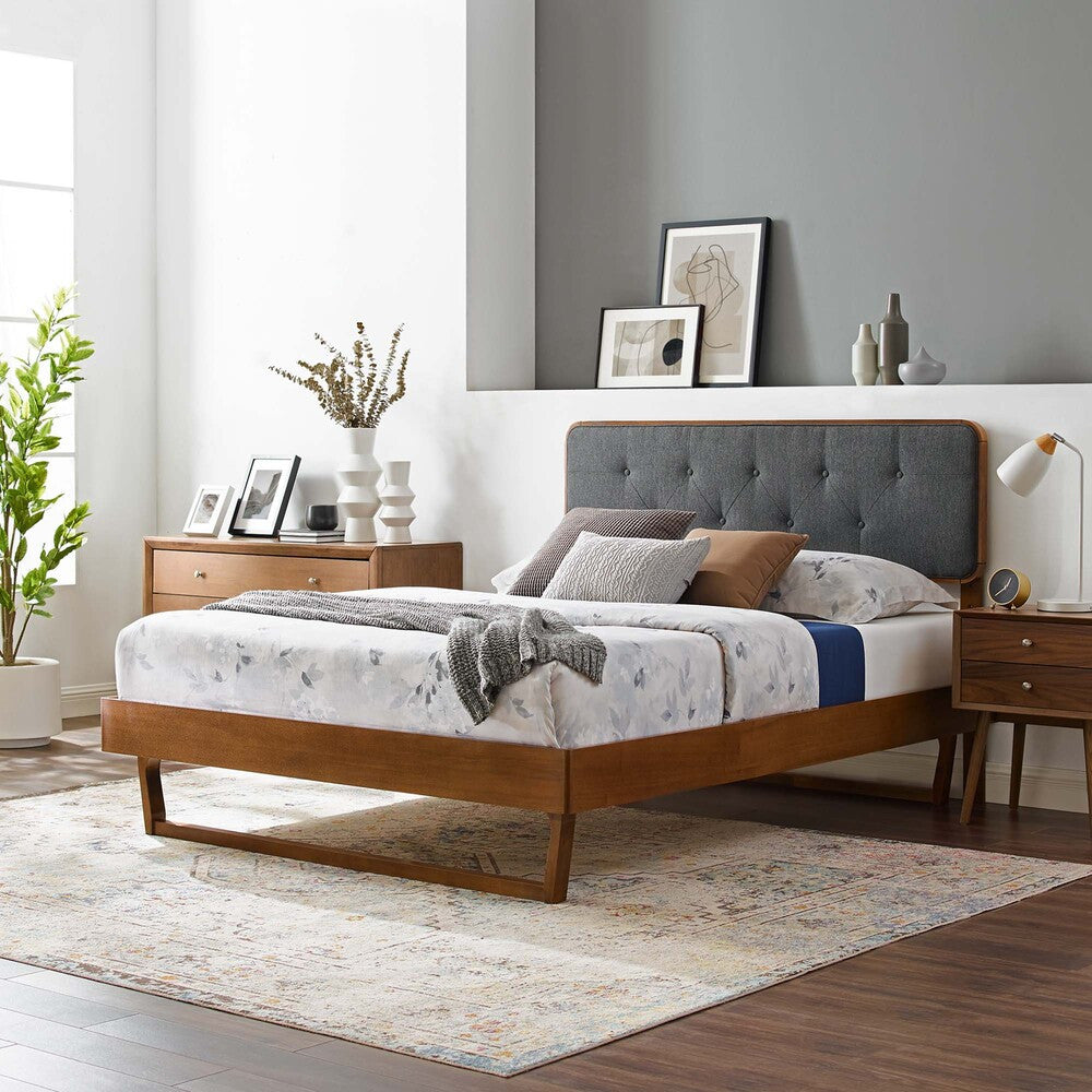 Modway Bridgette Wood Queen Platform Bed With Angular Frame by Modway-MOD-6387