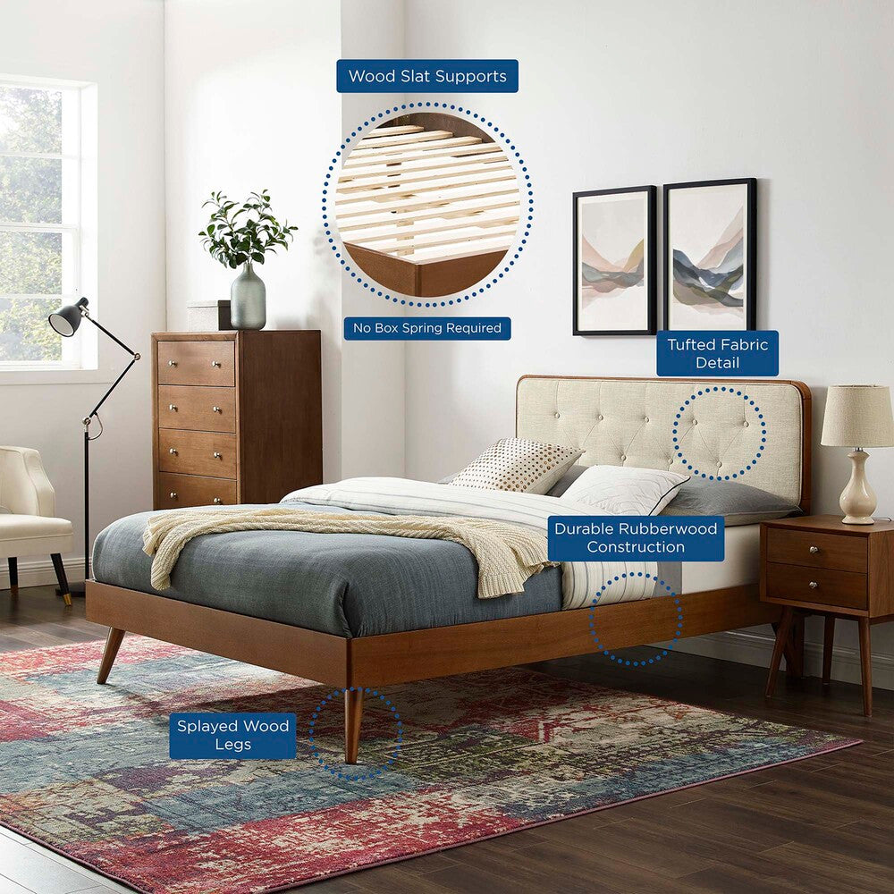 Modway Bridgette Wood Queen Platform Bed With Splayed Legs by Modway-MOD-6388