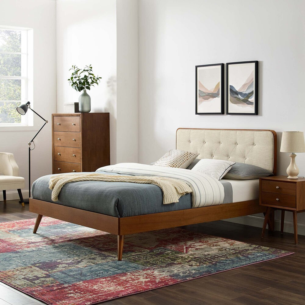 Modway Bridgette Wood Twin Platform Bed With Splayed Legs by Modway-MOD-6648