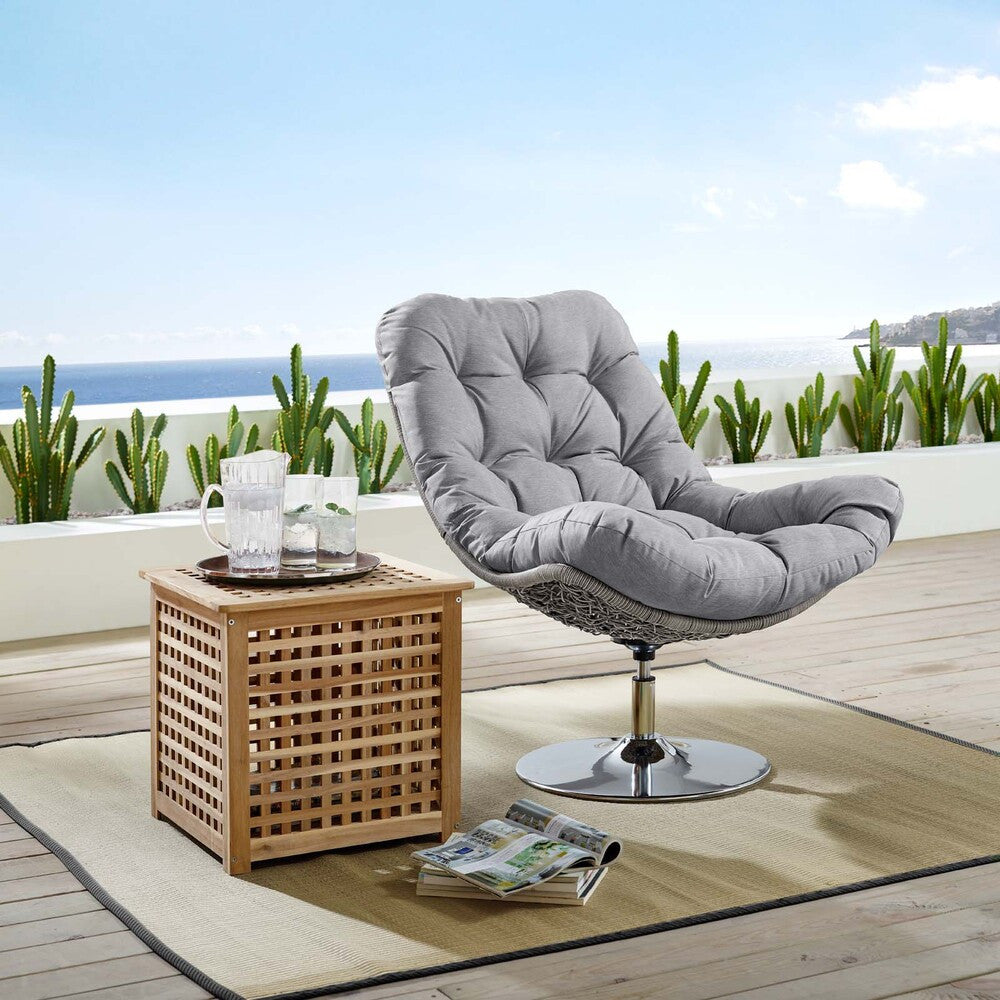 EEI-3616 Brighton Wicker Rattan Outdoor Patio Swivel Lounge Chair by Modway