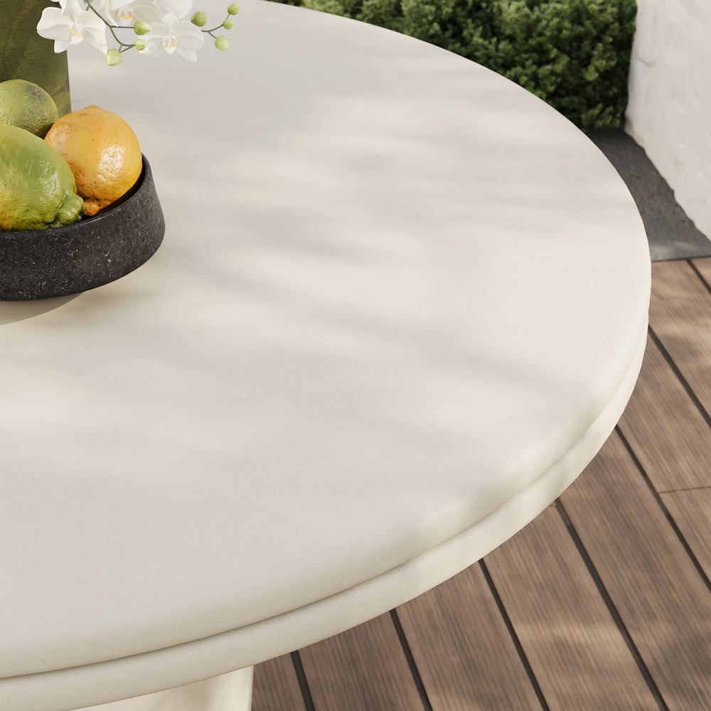 EEI-7087 Brion 48" Indoor - Outdoor Patio Concrete Round Dining Table by Modway