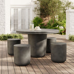 EEI-7172 Brion Indoor - Outdoor Patio Concrete 5 Piece Dining Table Set by Modway