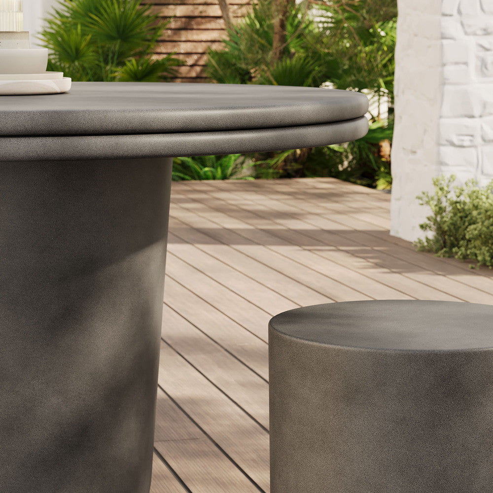 EEI-7172 Brion Indoor - Outdoor Patio Concrete 5 Piece Dining Table Set by Modway