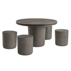 EEI-7172 Brion Indoor - Outdoor Patio Concrete 5 Piece Dining Table Set by Modway