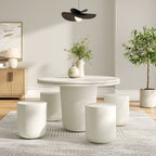 EEI-7172 Brion Indoor - Outdoor Patio Concrete 5 Piece Dining Table Set by Modway