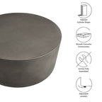 EEI-7099 Brion Round Indoor - Outdoor Patio Concrete Coffee Table by Modway