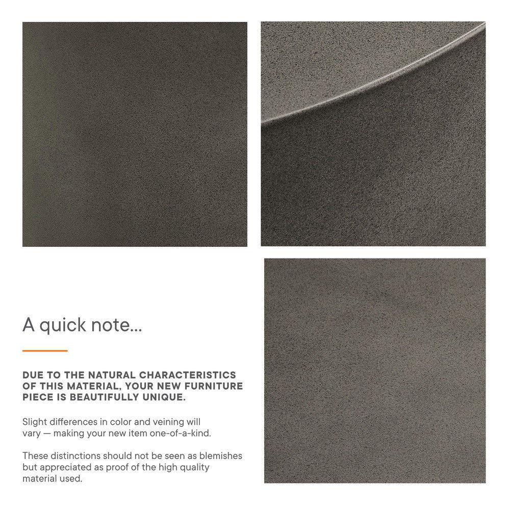 EEI-7099 Brion Round Indoor - Outdoor Patio Concrete Coffee Table by Modway