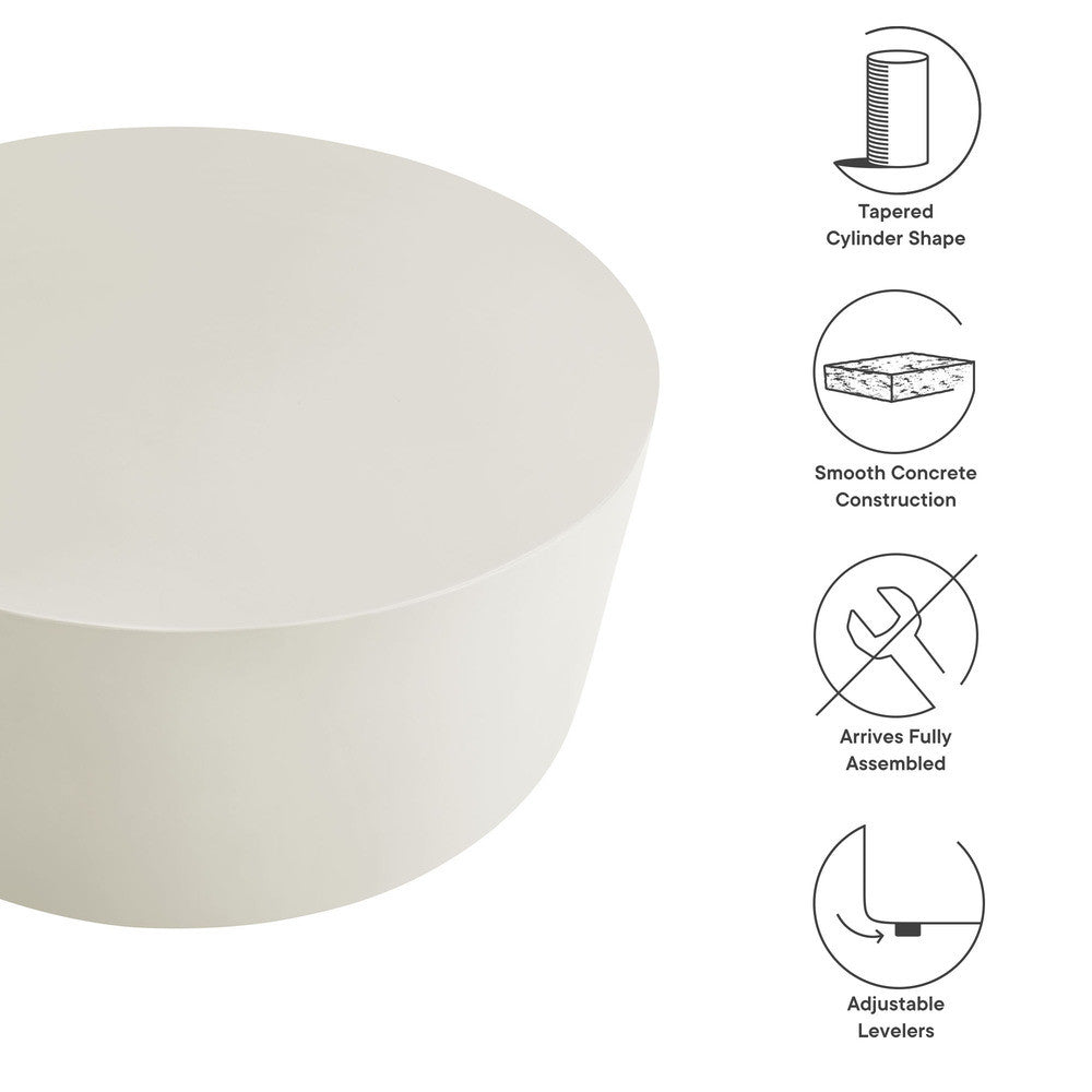 EEI-7099 Brion Round Indoor - Outdoor Patio Concrete Coffee Table by Modway