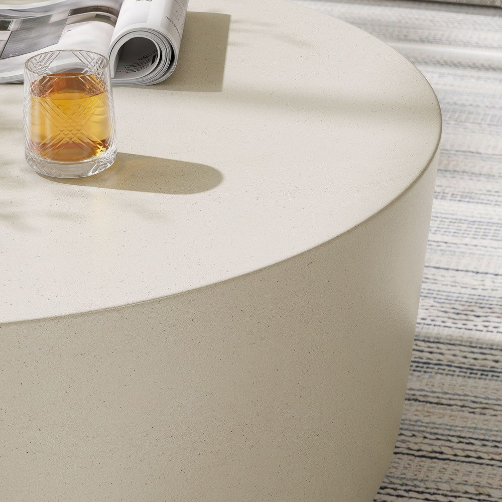 EEI-7099 Brion Round Indoor - Outdoor Patio Concrete Coffee Table by Modway