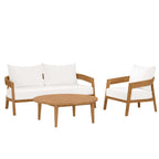 EEI-5834 Brisbane 3-Piece Teak Wood Outdoor Patio Set by Modway