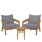 EEI-5835 Brisbane 3-Piece Teak Wood Outdoor Patio Set by Modway