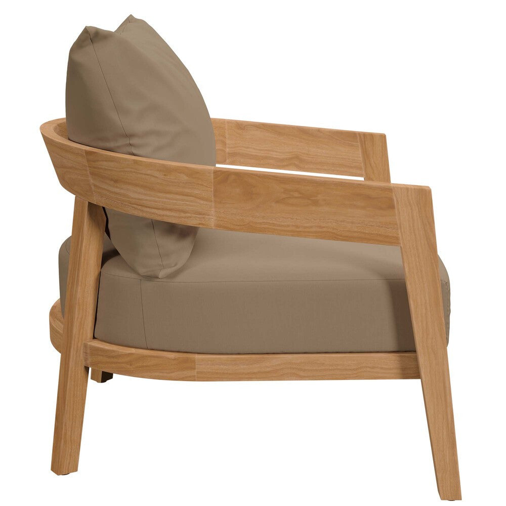 EEI-5835 Brisbane 3-Piece Teak Wood Outdoor Patio Set by Modway