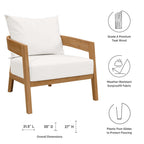 EEI-5835 Brisbane 3-Piece Teak Wood Outdoor Patio Set by Modway