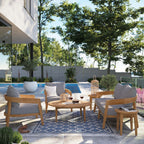 EEI-5833 Brisbane 6-Piece Teak Wood Outdoor Patio Set by Modway