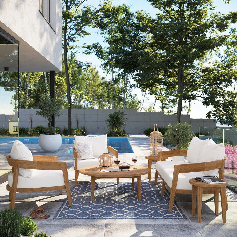EEI-5833 Brisbane 6-Piece Teak Wood Outdoor Patio Set by Modway
