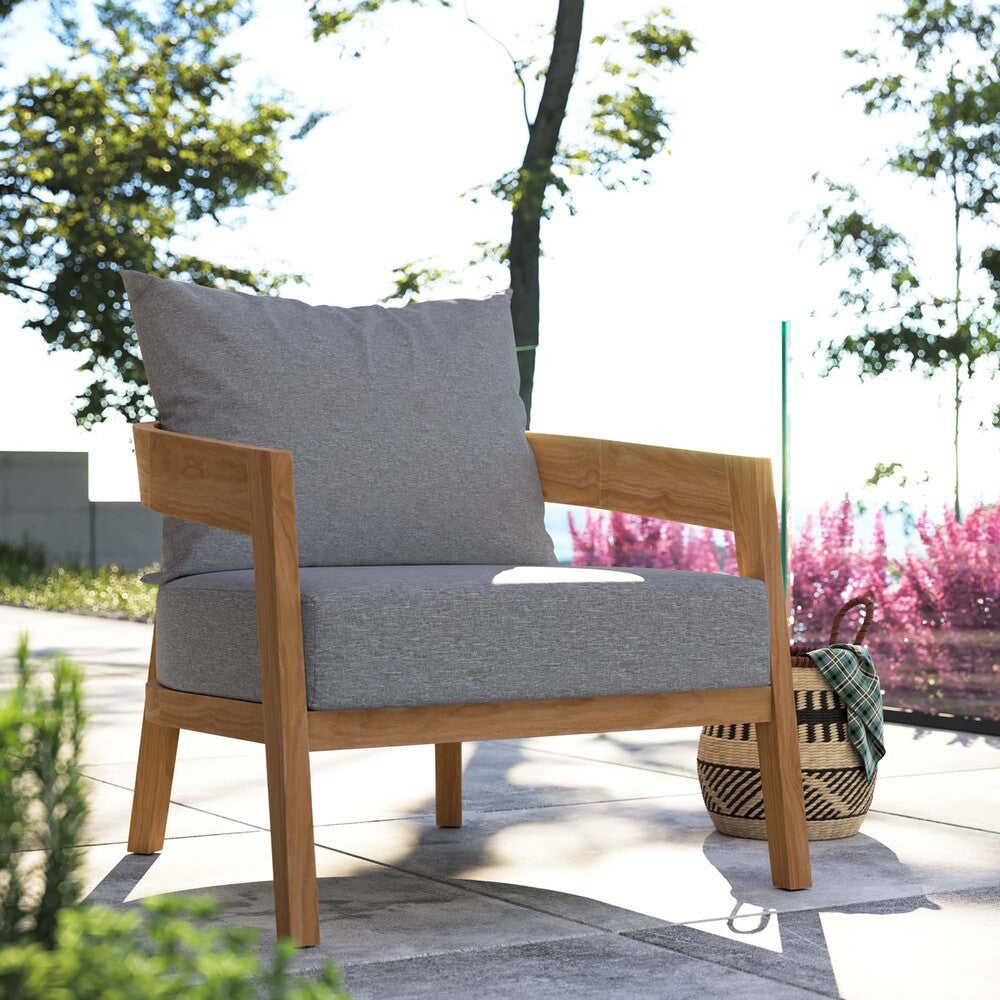 EEI-5602 Brisbane Teak Wood Outdoor Patio Armchair by Modway