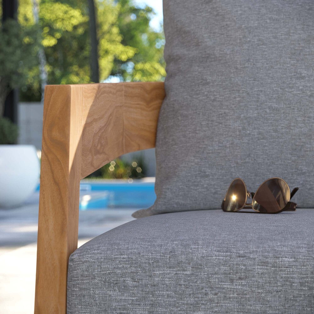 EEI-5602 Brisbane Teak Wood Outdoor Patio Armchair by Modway