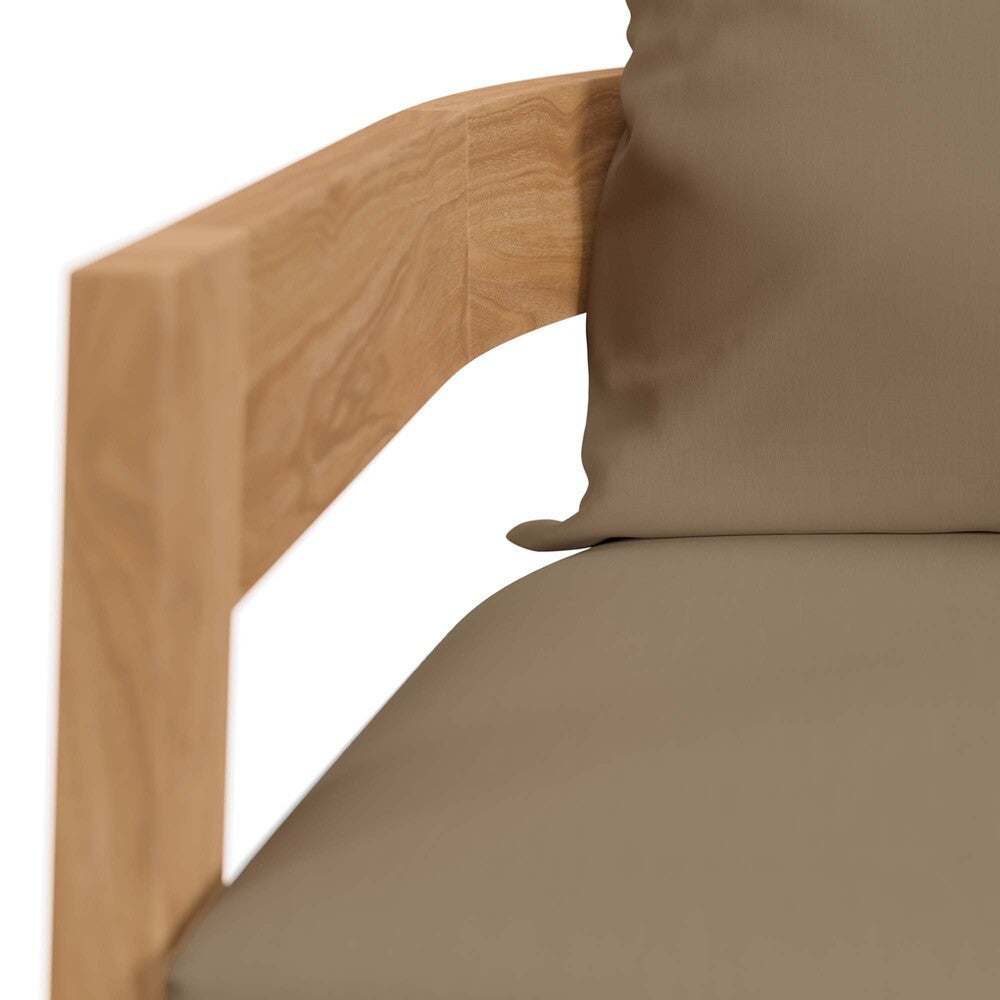 EEI-5602 Brisbane Teak Wood Outdoor Patio Armchair by Modway