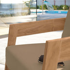 EEI-5602 Brisbane Teak Wood Outdoor Patio Armchair by Modway