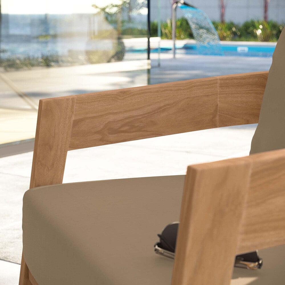 EEI-5602 Brisbane Teak Wood Outdoor Patio Armchair by Modway