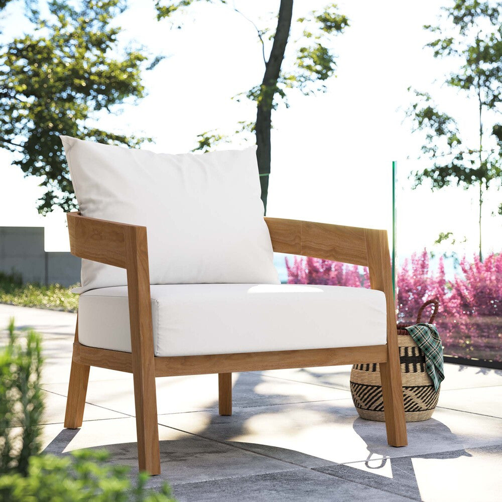 EEI-5602 Brisbane Teak Wood Outdoor Patio Armchair by Modway