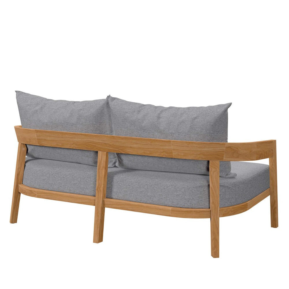 EEI-5601 Brisbane Teak Wood Outdoor Patio Loveseat by Modway