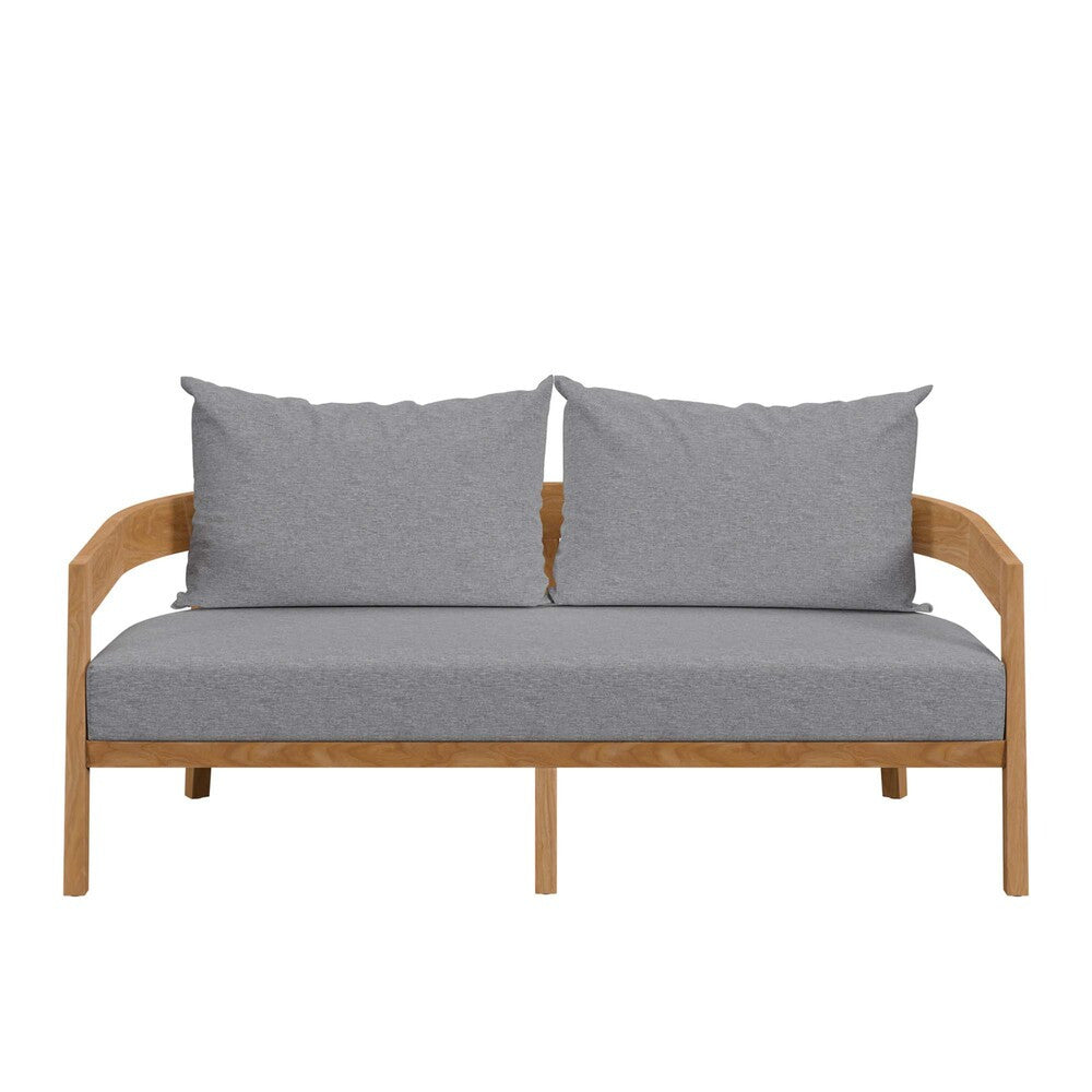 EEI-5601 Brisbane Teak Wood Outdoor Patio Loveseat by Modway
