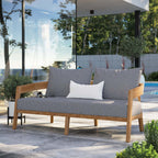 EEI-5601 Brisbane Teak Wood Outdoor Patio Loveseat by Modway