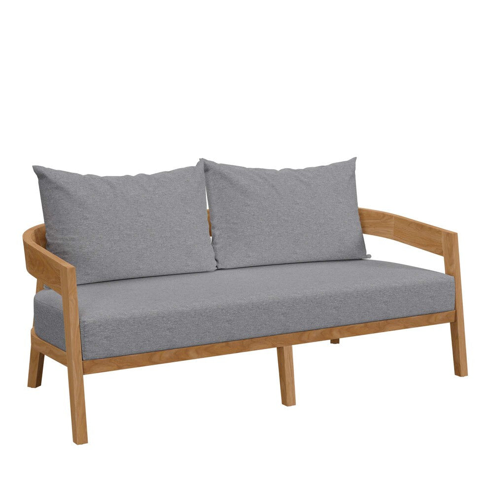 EEI-5601 Brisbane Teak Wood Outdoor Patio Loveseat by Modway