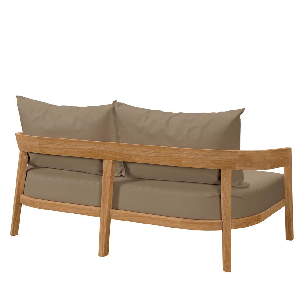 EEI-5601 Brisbane Teak Wood Outdoor Patio Loveseat by Modway