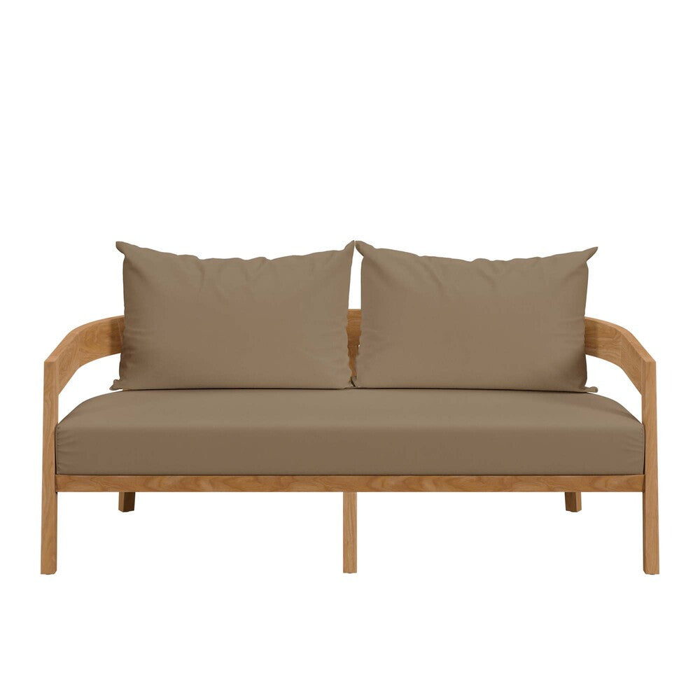 EEI-5601 Brisbane Teak Wood Outdoor Patio Loveseat by Modway